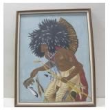MCM Framed Warrior Dressed For The Dog See Info