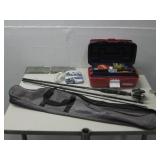Eagle Claw Fishing Tackle Box  W/ Fishing Pole