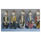 Vtg Carved Wood Asian Tai Dancer Wall Decor  See
