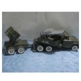 Vtg U.S. Army Missile Launcher Toy Truck & Trailer