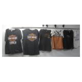 Six Harley Davidson T-Shirts Sized L/XL