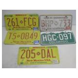 New Mexico & Colorado License Plates