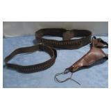 Two Leather Ammo Belts & Red Head Leather See Info