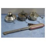Three Vtg Alchol Burners W/Vtg IMCO Spark Lighter