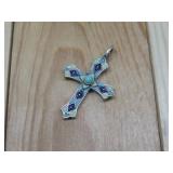 Sterling Silver Byzantine Cross Pendant See Info