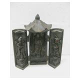 Vtg Portable Buddhist Shrill Carved Wood See Info