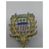Vtg Enamel Stick Pin Post WWII German Hunting See