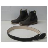 Hooch Boots Size US 7 & Chaparral Belt See Info