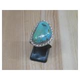Sterling Silver Kingman Turq Ring Wide Band See In