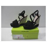 Gianni Bini Kenley Black Wedge Shoes Size 6M