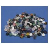200 Assorted Stone Cabochons 8x10mm 487 Carats