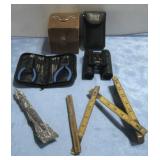 Rugged Exposure Binoculars Vtg Wooden Measuring