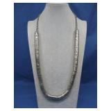 Silvertone Stacked Beaded Necklace