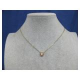 Trifari Gold Tone Cameo Necklace Hallmarked