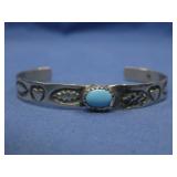 Silvertone SW Style Cuff Bracelet