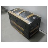 Antique Victorian Dome Top Camelback Steamer Trunk