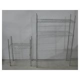 Two Metal Rack Shelves Largest 55.4' Tall