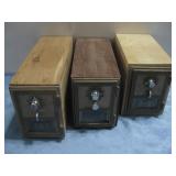 Three Wooden Boxes W/Vtg Combination Locks See