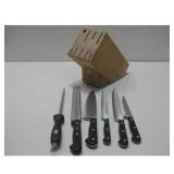 J.A. Henckels Knife Block W/6 J.A. Henckels Knives