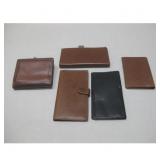 Five Brown & Black Leather Wallets
