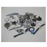 Assorted Watches, Pocket Knives, Fashion Jewelry