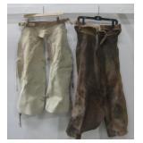 Two Pairs Of  Youth Size Leather Chaps