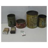 Assorted Vintage Tins Baking, Tobacco, Spices, Etc