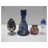 Four Vtg European Style Glassware Pieces
