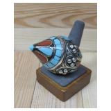Afghan TurkmenTribal Cone Turq,Coral See Info;