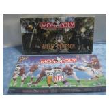 Two Monopoly Board Games, NFL & Harley DavidsonNIP
