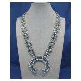 Squash Blossom Style Necklace Safety Pins & Beads
