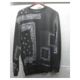 Black Paisley Sweatshirt Size Unknown