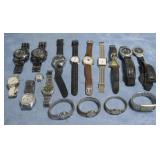 Large Assorted Of Watches & Watch Faces Untested