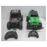 Two RC  Cars W/Remotes Both Work Need Batteries