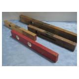 Lot of 4 wooden levels
