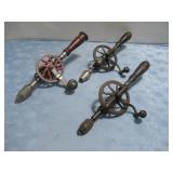 Lot of 3 early Miller Falls #2 drills