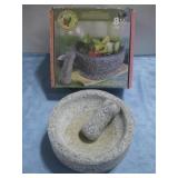 Natural Stone Molcajete 8.5' & Pestle Set In Box