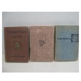 Three Vtg Books Elementary Latin & More See Info