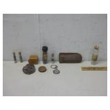 Vtg Sample Bottles, Indian Head Keychain & More