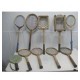 Assorted Vintage Wooden Rackets See Info
