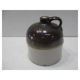 Vtg Two-Tone Stoneware Crock/Jug W/Cork 9'