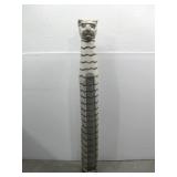 Wooden Carved Hand Painted Cat Sculpture 59.5' See