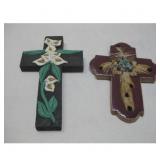 Two Handmade Crosses Largest 6'