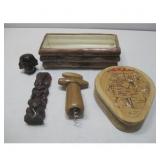 Wooden Tiki Carving, Corkscrew, and BBQ Themed See