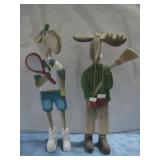 Tennis Player/Winter Moose Wood Figures 21'