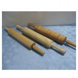 Vtg Wooden Rolling Pins - Set of 3