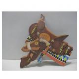 SAD-L-TRAC Western Toy Saddle Coat Rack See