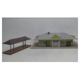 Vtg Marx Tin Train Station Glendale Model See