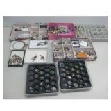Jewelry Organizers W/Large Assortment Of Jewelry