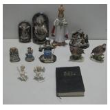 Various Religious Decor Santos Angels Bible & More
